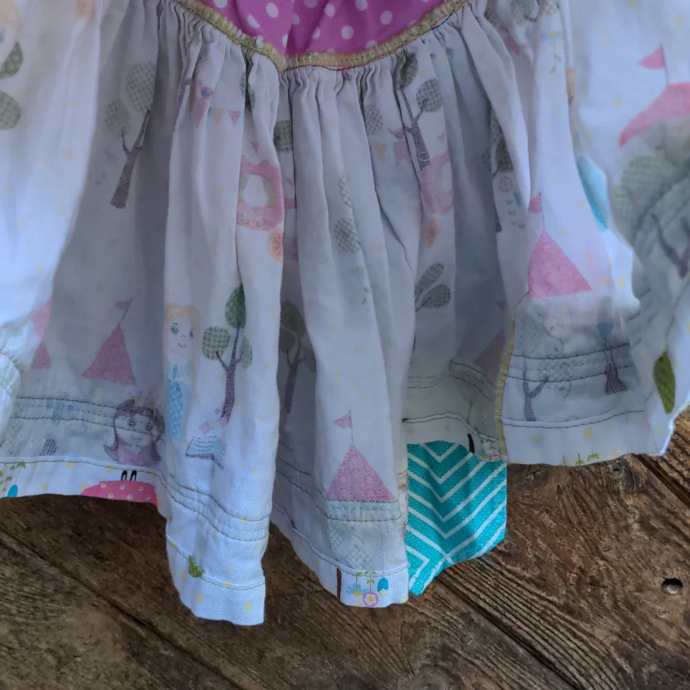 Dress or pinafore with gathers & ruffles 12-18 - Picture 5 of 11